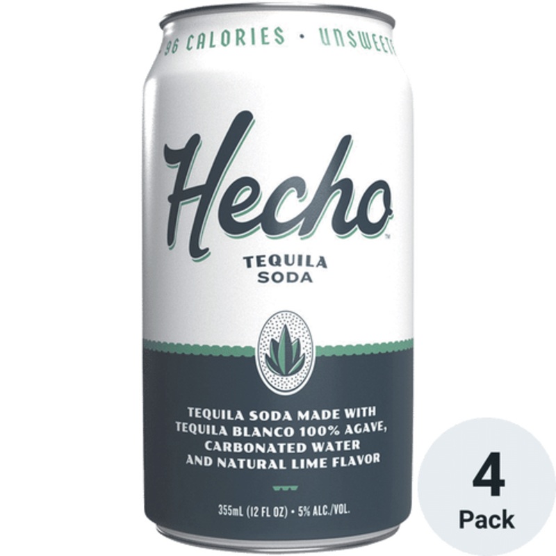 Hecho Soda Tequila Ready To Drink Cocktail 4 PACK | 12OZ
