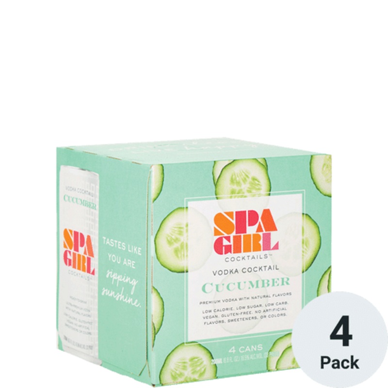 Spa Girl Cocktail Cucumber Vodka Cocktail | 4pk-200ml