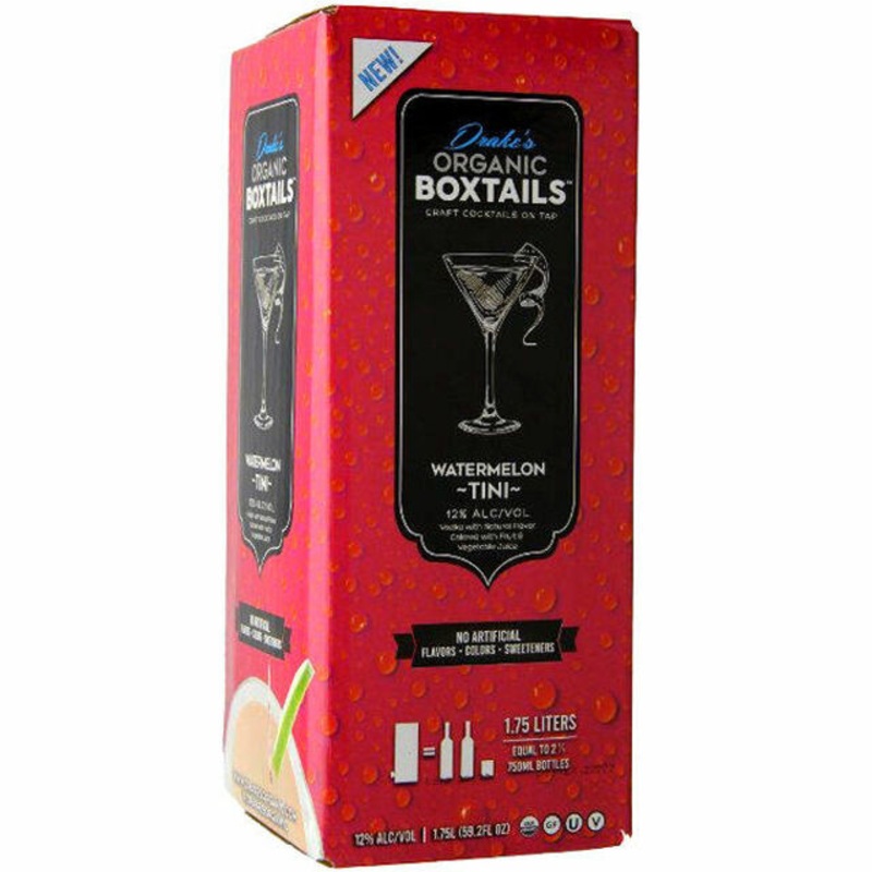 Drake's Organic Boxtails Watermelon Tini Pre-Mixed Cocktail | 1.75L