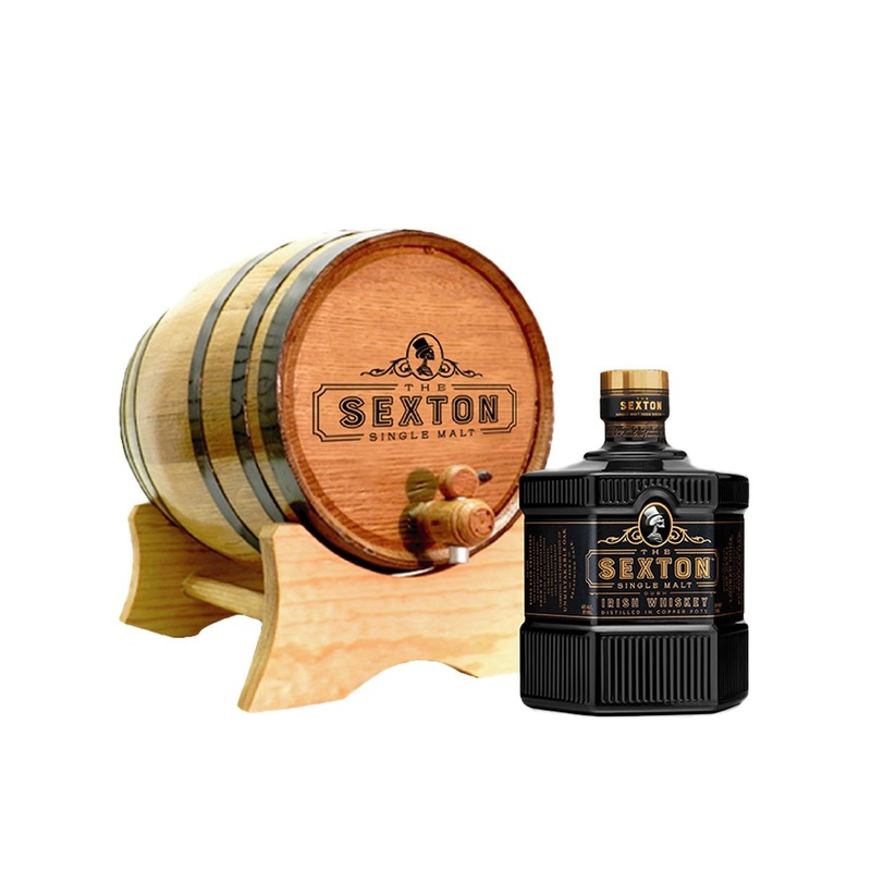 The Sexton with Branded Barrel Irish Single Malt Whiskey | 1L