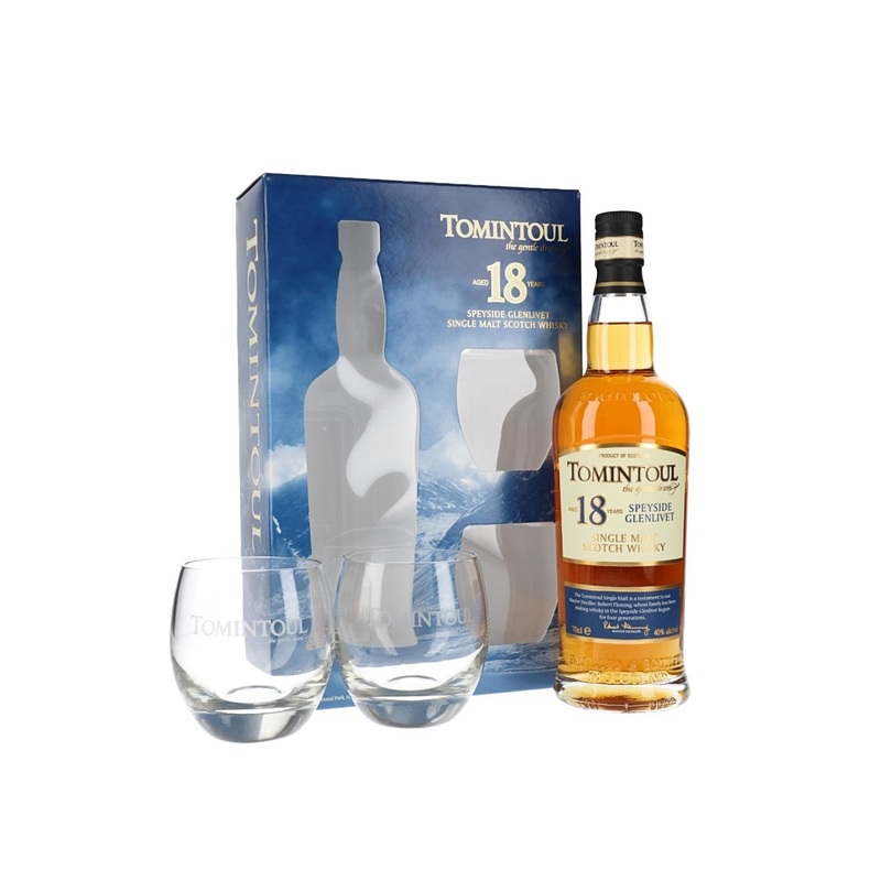 Tomintoul 18 Year Old Glass Set Speyside Single Malt Scotch Whisky | 700ML
