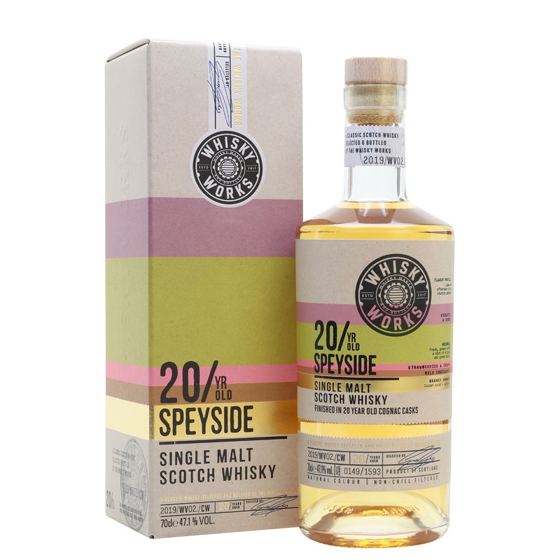 20 Year Old Speyside Cognac Finish Whisky Works Single Malt Scotch Whisky | 700ML