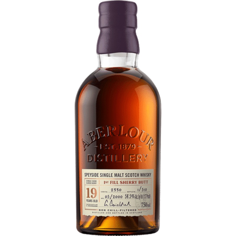 Aberlour 19 Year Old Single Cask # 2330 First Fill ex Sherry Butt 2000 Scotch Whisky