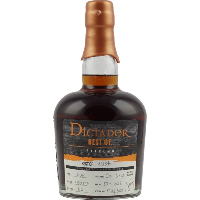Dictador Best Of 1987 Whiskey Cask Finish Vintage Rum