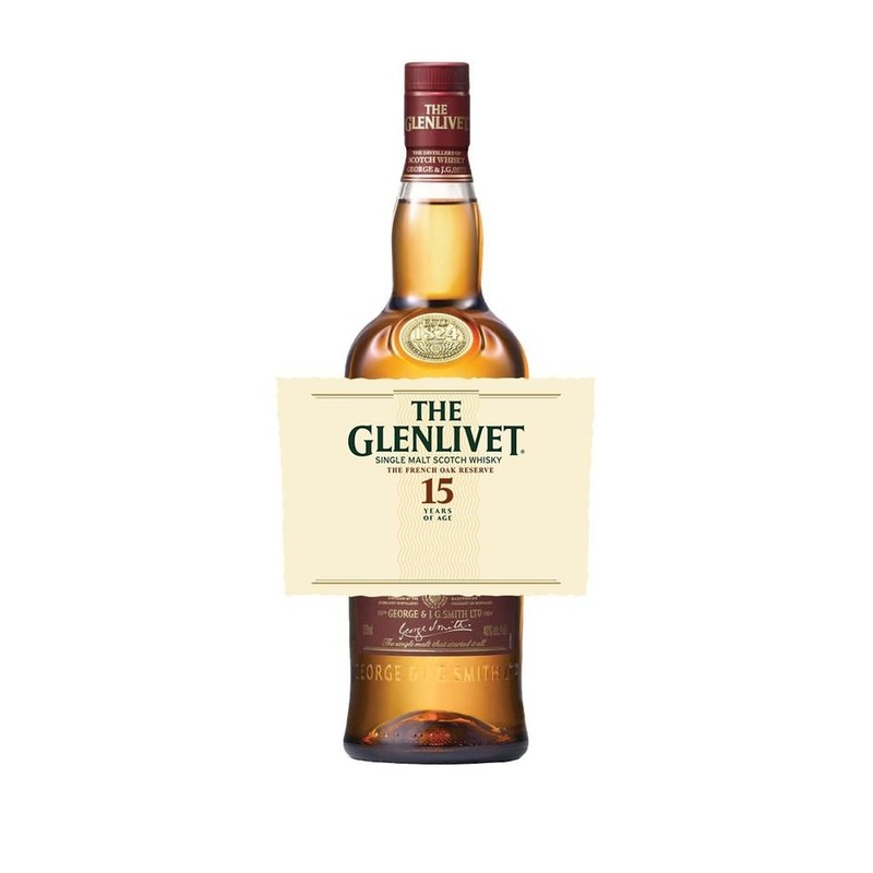 The Glenlivet 15 Year Old with Custom Label Scotch Whisky