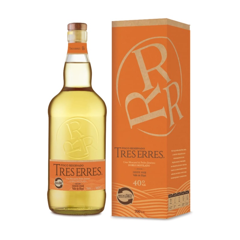 Tres Erres Reservado Doble Destilado Pisco | 700ML