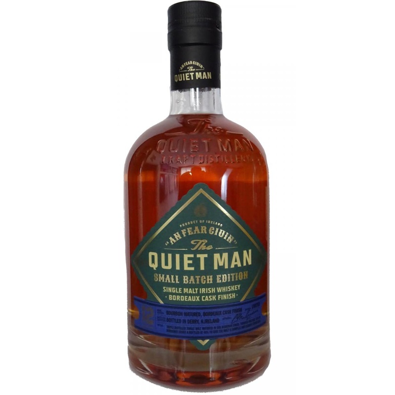 The Quiet Man 12 Year Old Single Malt Bordeaux Cask Finish Irish Whiskey | 700ML