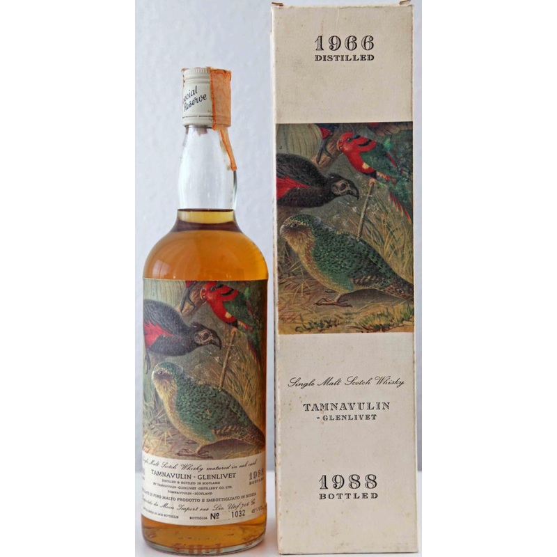 Tamnavulin-Glenlivet 1966 (Bottled 1988) Moon Import The Birds Scotch Whisky | 700ML