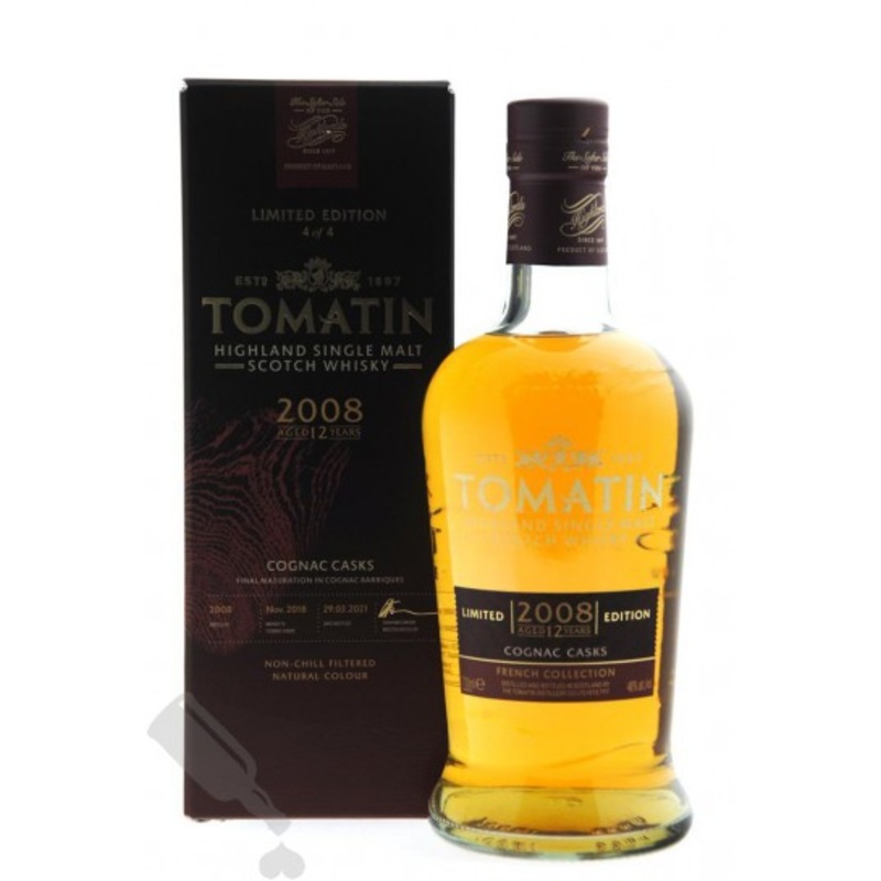 Tomatin 12 Year Old (D.2008, B.2021) Cognac Casks Scotch Whisky | 700ML