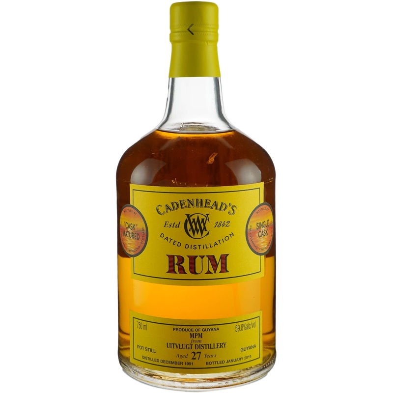 Cadenheads Uitvlugt 27 Year old Vintage Cask # 02-V64-39 1991 Rum