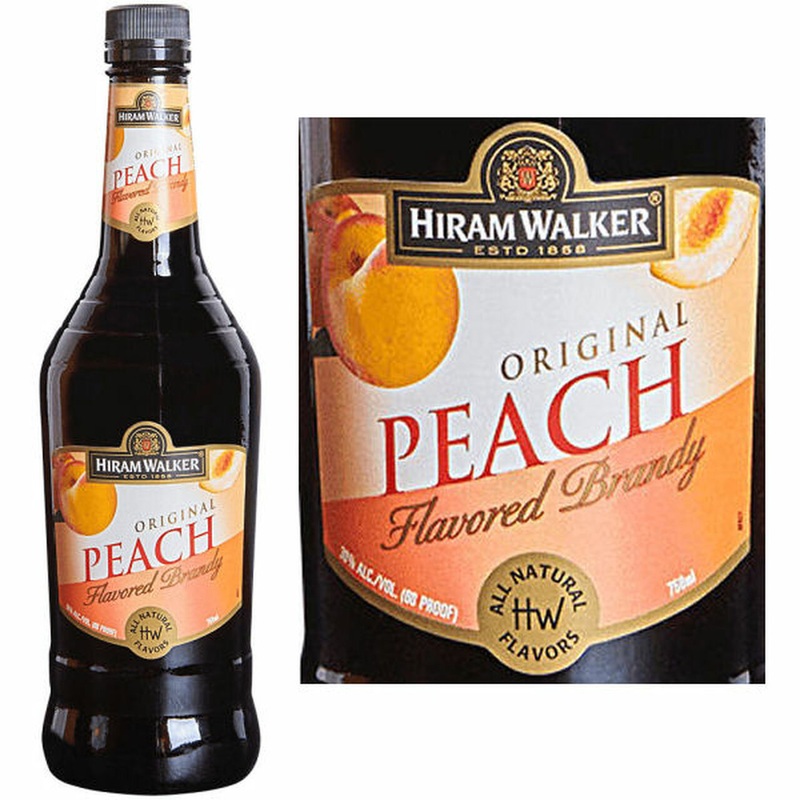 Hiram Walker Peach Flavored Brandy | 1L